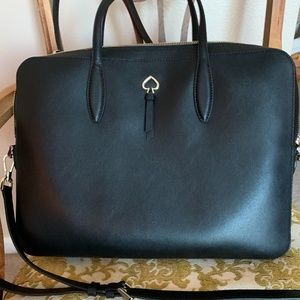 Black Leather Kate Spade Laptop Case